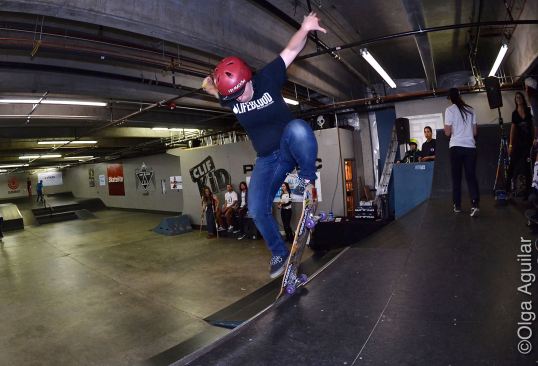 Skating in the Wheels of Fortune contest in Seattle. 